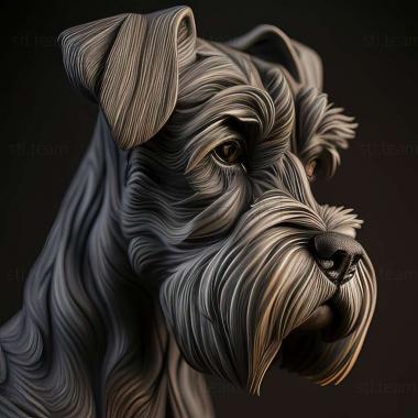 3D model Zwergschnauzer dog (STL)